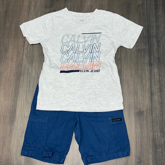 Calvin Klein Jeans Other - Calvin Klein Boys 2-Pc. Logo-Print T-Shirt & Shorts Set Size 5